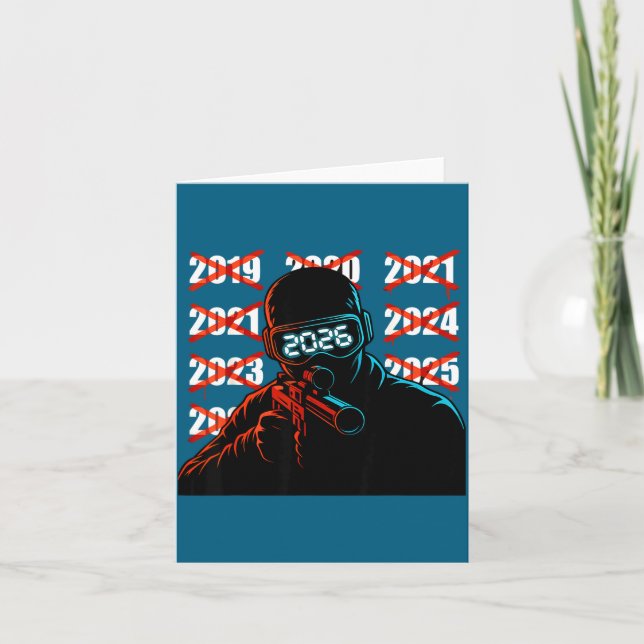 Tarjeta Gamer New Year's Eve 2026 Will Be My Year Gaming M (Anverso)