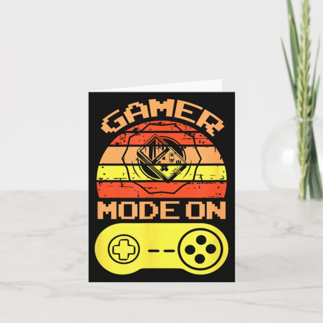Tarjeta Gaming Mode On Funny Game Quotes Gift For Players  (Anverso)