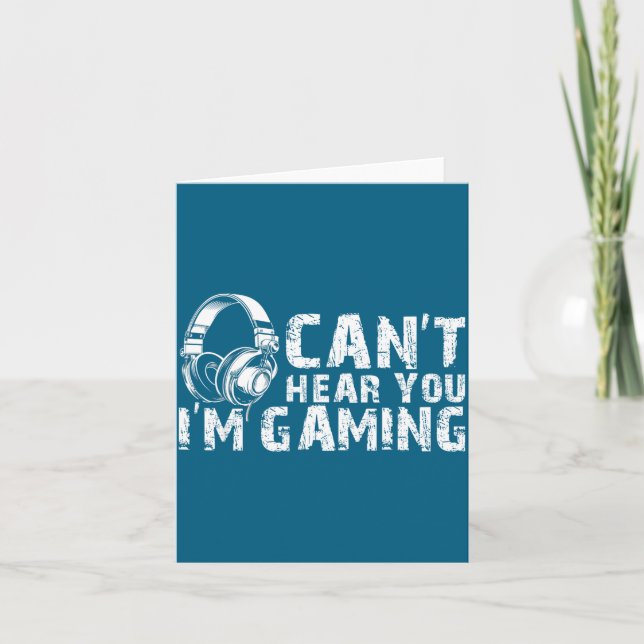 Tarjeta Gaming Zone Focus Gamer Tee Funny Quote  (Anverso)