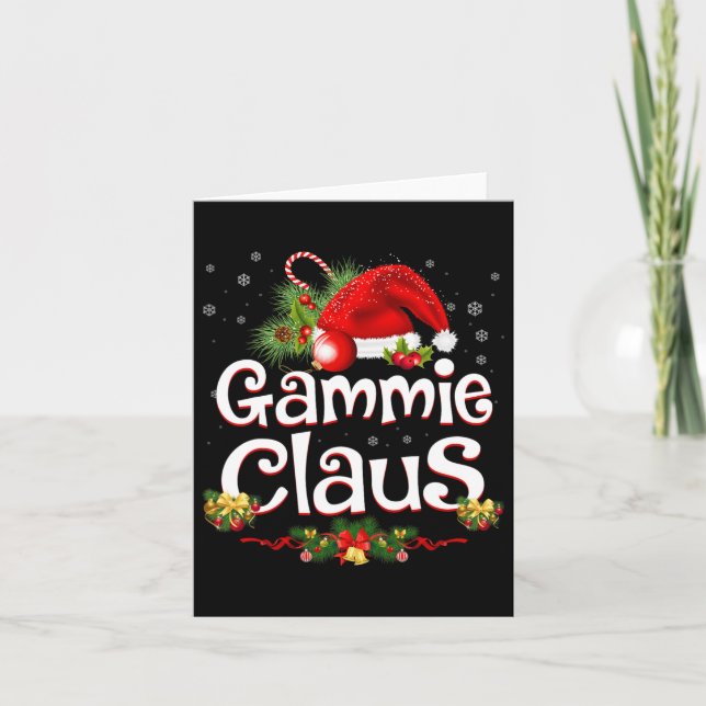 Tarjeta Gammie Claus Santa Navidades Pajama Family Matchin (Anverso)