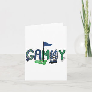 Tarjeta Gammy Del Aniversario Del Niño Hole En Un Deporte