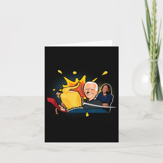 Tarjeta Gana el apoyo electoral de Trump 2024 a Joe Biden (Anverso)