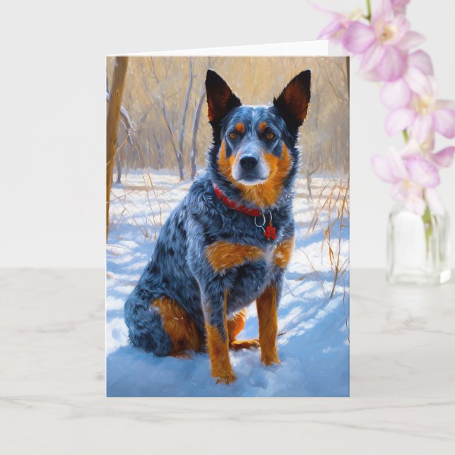 Tarjeta Ganado australiano deja que nieve Navidades (Orquídea)