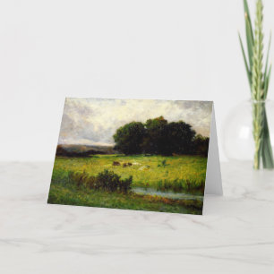 Tarjeta Ganado cerca de Stream - Edward Mitchell Banister