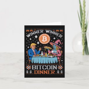 Tarjeta Ganador Bitcoin Dinner Feo Trump Xmas Sweat