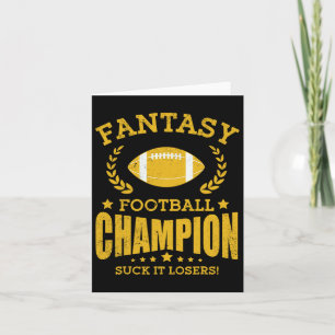 Tarjeta Ganador Campeón Fantasy Fútbol Champ Draft Footb