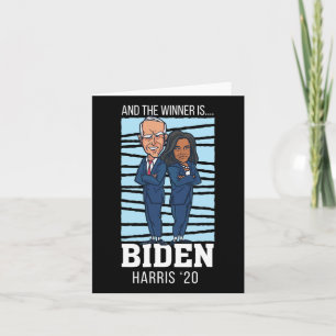 Tarjeta Ganador campeón presidente Joe Biden Kamala Harris