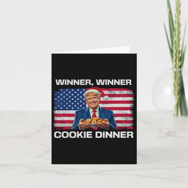 Tarjeta Ganador Cookie Dinner Funny Trump 2024 47th (Anverso)