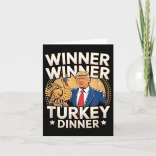 Tarjeta Ganador de la cena en Turquía Trump Día de Acción