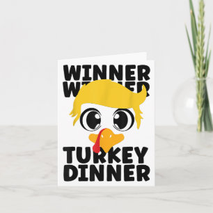 Tarjeta Ganador de la cena en Turquía Trump Día de Acción