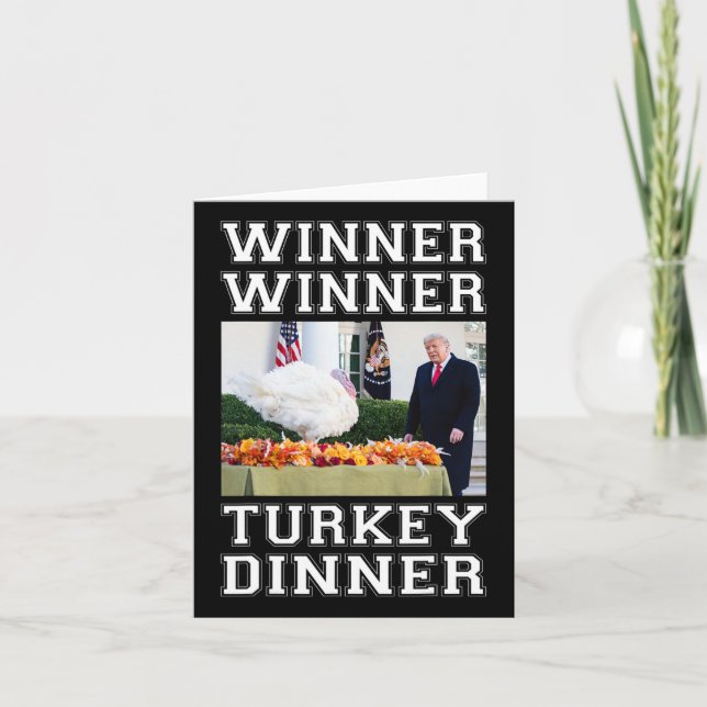 Tarjeta Ganador de Trump Cena Turquía Día de Acción de Gra (Anverso)