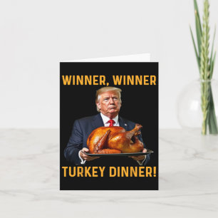Tarjeta Ganador de Trump Cena Turquía Día de Acción de Gra