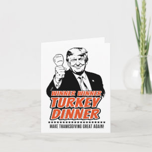 Tarjeta Ganador de Trump ganador de la cena en Turquía Tha