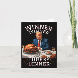 Tarjeta Ganador divertido de Trump Ganador cena de pavo Dí