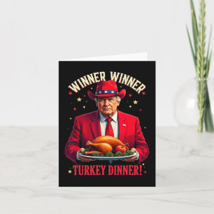 Tarjeta Ganador Divertido Ganador Cena Pavo Trump Pijama G
