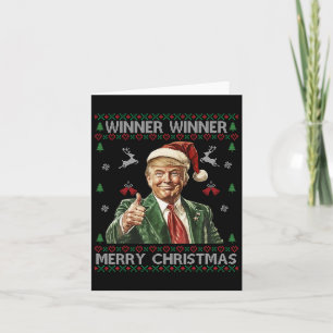 Tarjeta Ganador Feliz Navidad Trump Santa Ugly Swe