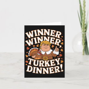 Tarjeta Ganador Ganador Cena De Pavo Divertido Trump Día D
