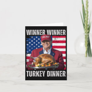 Tarjeta Ganador Ganador Cena De Pavo Humor Divertido Trump