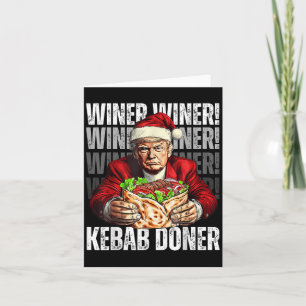 Tarjeta Ganador Kebab Doner Dinner Trump Xmas Santa