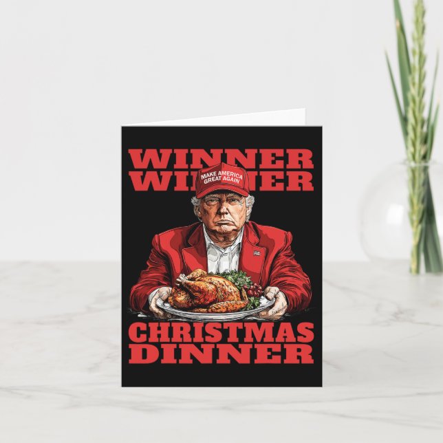 Tarjeta Ganador Navidad cena divertida Trump Navidad Sa (Anverso)