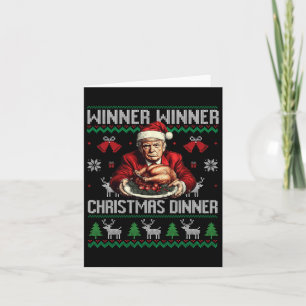 Tarjeta Ganador Navidad cena Santa Trump fea sw