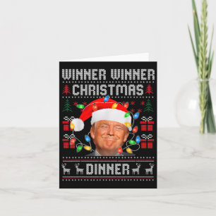 Tarjeta Ganador Navidad cena Santa Trump fea sw