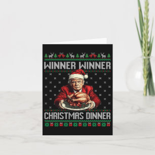 Tarjeta Ganador Navidad cena Santa Trump fea sw