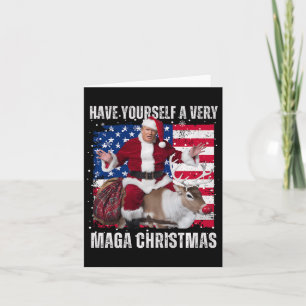 Tarjeta Ganador Navidad cena Santa Trump fea sw