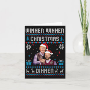 Tarjeta Ganador Navidad cena Santa Trump fea sw