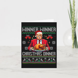 Tarjeta Ganador Navidad cena Santa Trump fea sw