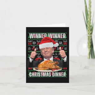 Tarjeta Ganador Navidades Cena Humor gracioso Trump X