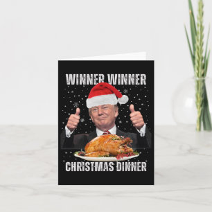 Tarjeta Ganador Navidades Cena Humor gracioso Trump X