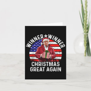 Tarjeta Ganador Navidades grandes de nuevo Trump Funny Hu