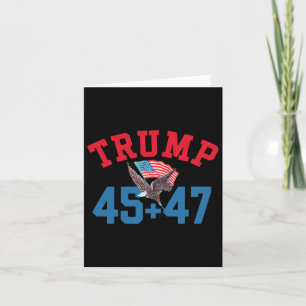 Tarjeta Ganador Patriótico Trump 45 Y 47 Ganador De La Vic