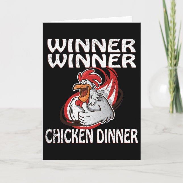 Tarjeta Ganador Perdedor Video Game Chicken Dinner Player (Anverso)