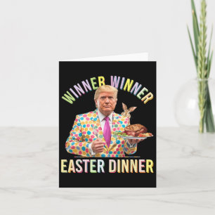 Tarjeta Ganador presidente de la cena de Pascua Trump feli