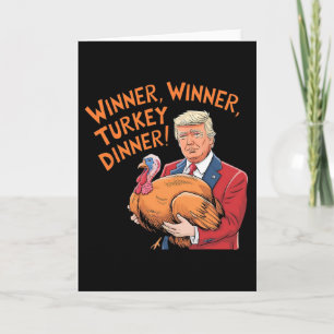 Tarjeta Ganador Trump Divertido Ganador Pavo Cena Día de A