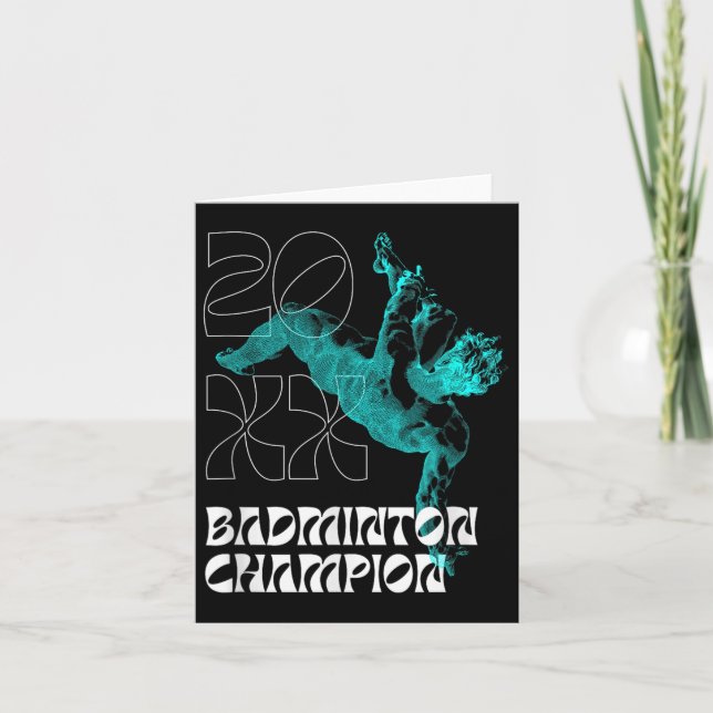 Tarjeta Ganadora del torneo de transbordador de raqueta de (Anverso)