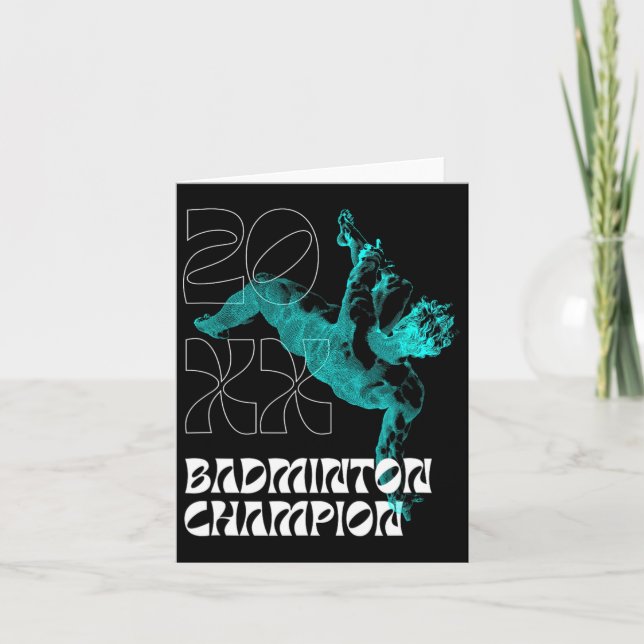 Tarjeta Ganadora del torneo de transbordador de raqueta de (Anverso)