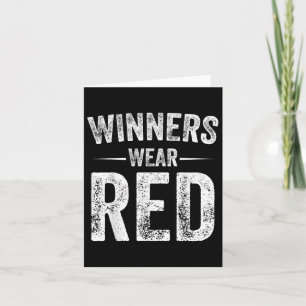 Tarjeta Ganadores Llevan Rojo Equipo Rojo Juego Competenci