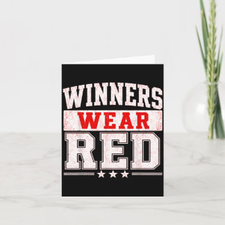 Tarjeta Ganadores Llevan Rojo Espíritu de Equipo Semana de