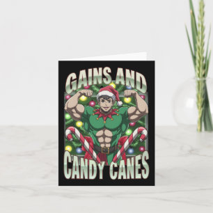 Tarjeta Ganancias Graciosas Y Navidades De Candy Canes Tra