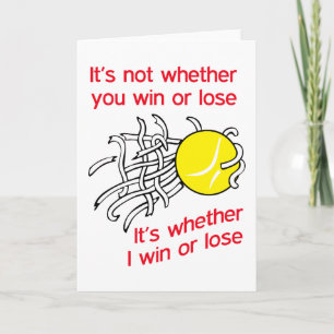 Tarjeta Ganar o perder tenis
