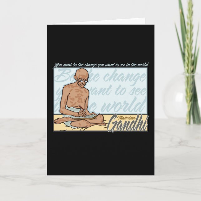 Tarjeta Gandhi sea la cita del cambio (Anverso)