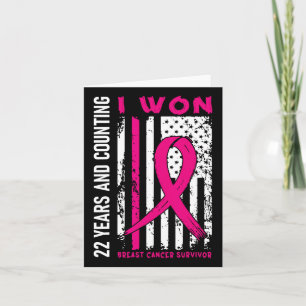 Tarjeta Gané Sobreviviente de Cáncer de Mama 22 Aniversari