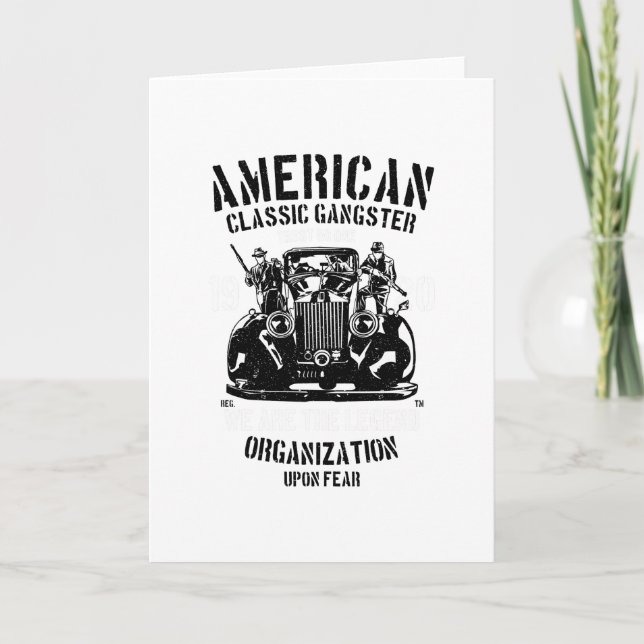 Tarjeta Gangster clásico americano (Anverso)