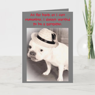Tarjeta Gangster French Bulldog Filthy Animal Christmas