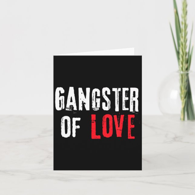 Tarjeta Gangster Of Love Valentines Day Festive Gift  (Anverso)