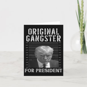 Tarjeta Gangster por el presidente Donald Trump 2024 Patri