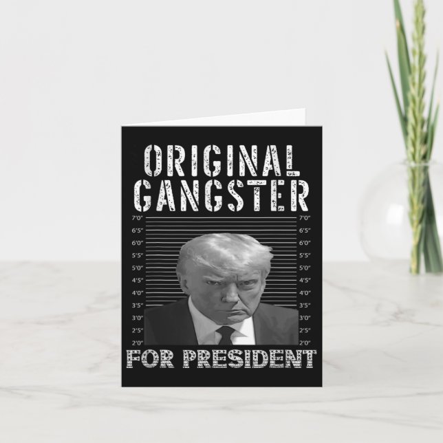 Tarjeta Gangster por el presidente Donald Trump 2024 Patri (Anverso)